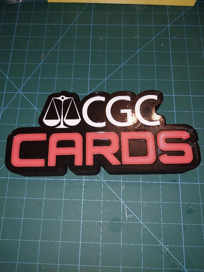 cgc cards led lightbox by jbalicki10 art signs & logos baseball basketball football sign collectors 3d print model - Mito3D