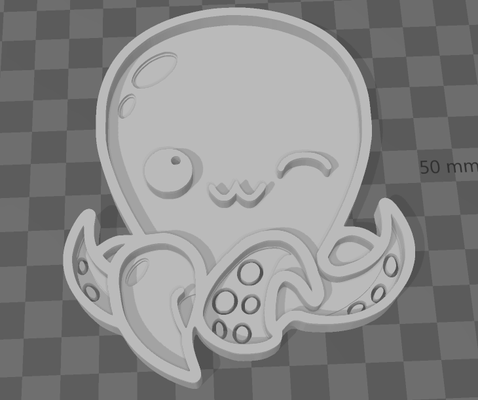 cute octopus by nat3dcz art 2d cool 3d halloween christmas gift at tags design kids room deco wall decoration 3d print model - Mito3D