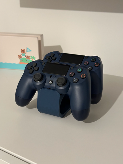 dual ps4 controlador ficar pé logotipo remixado by mate afiado ferramentas aparelhos playstation ps controlada ps4controller 3d print model - Mito3D