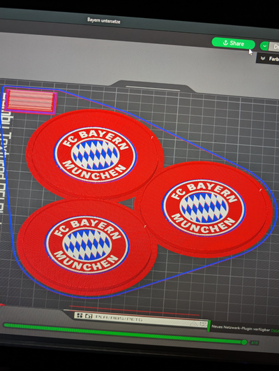 bayern m nchen untersetzer 3x by alles wird gold arte esculturas 3d print model - Mito3D