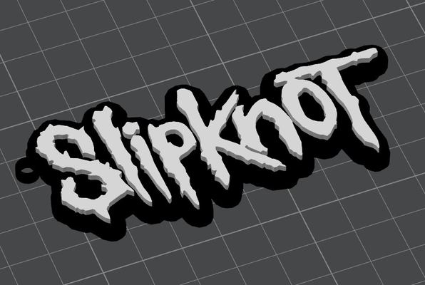 slipknot portachiavi by stampa metallara moda modelli musica metallo roccia 3d print model - Mito3D