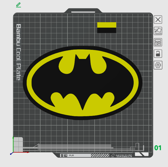 batman - multicolor by rockman art signs & logos sign logo hero superhero 3D print model - Mito3D