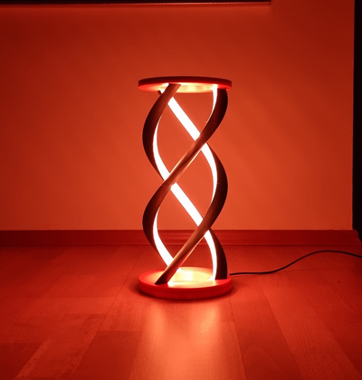 big spiral lamp v2 wled by basti85 art models esp32 ws2812b effects 3d print model - Mito3D