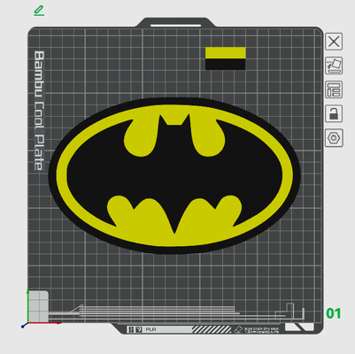 batman multicolor by rockero arte señales logos firmar logo héroe superhéroe 3d print model - Mito3D
