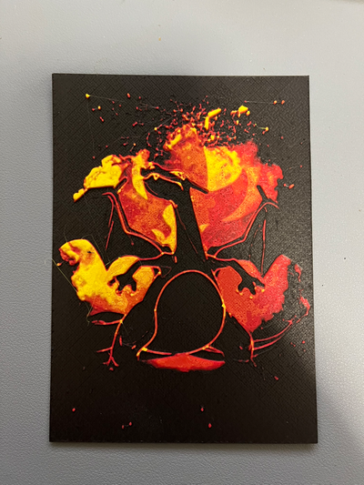 charizard fire hueforge by 2emme3dlab art 2d 3d charmander ams red 3d print model - Mito3D