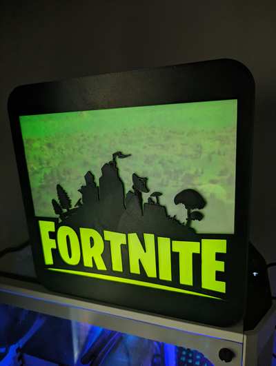 fortnite lamp by cristalsephi household decor box deco fun 3d print model - Mito3D