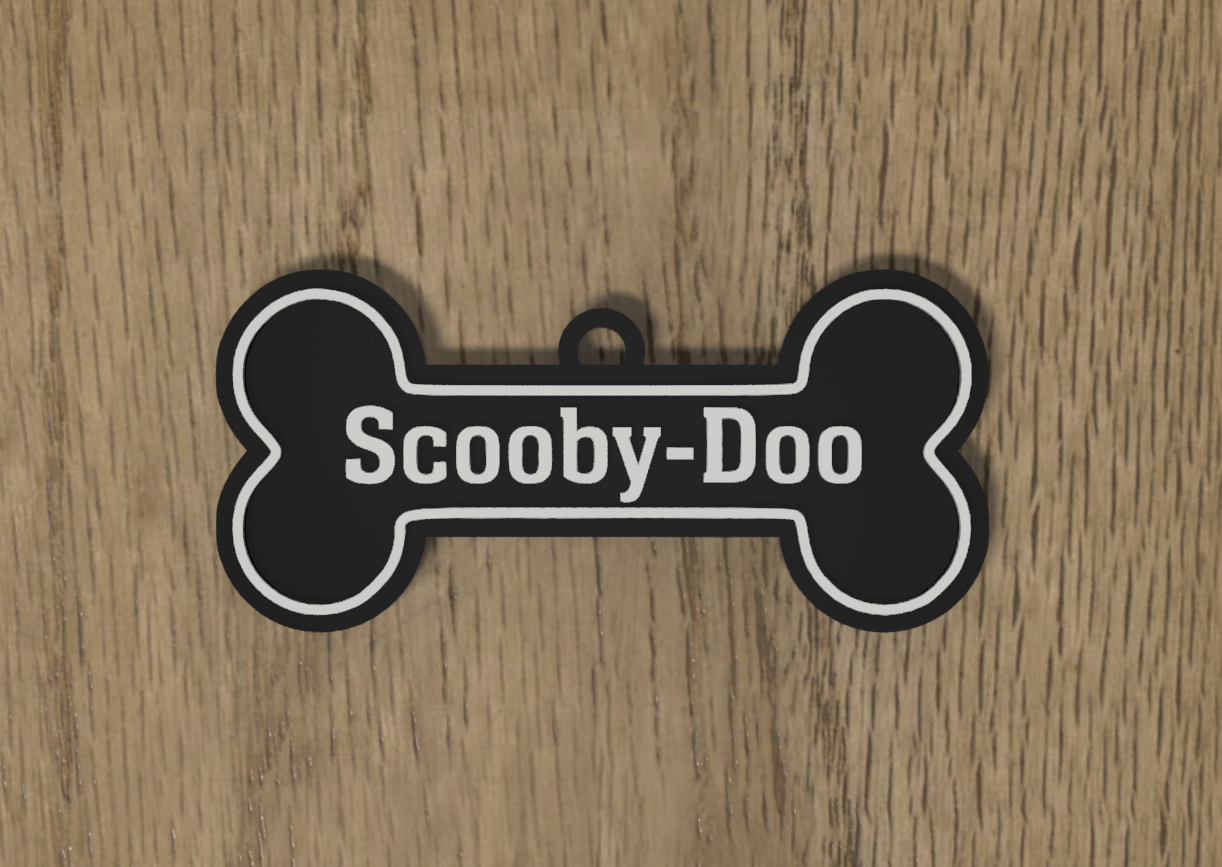 keychain scooby-doo by magic studio 3d art coin & badges accessories accessory scooby doo easyprint 3D print model - Mito3D