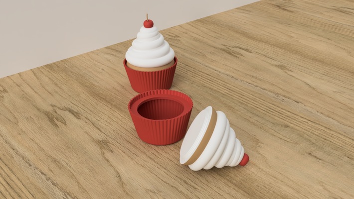 cupcake scatola by hg design domestico ufficio accessori scrivania 3d print model - Mito3D