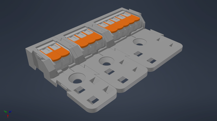 modular montaje wago 221 by fl0tterfeger pasatiempo bricolaje diy electrónica cabestro halterung kabel bridas cables cable 3d print model - Mito3D