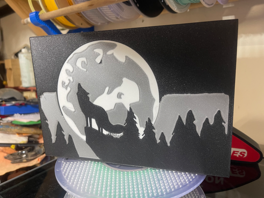 wolf moon lightbox by websters creations art signs & logos light led 3d print model - Mito3D