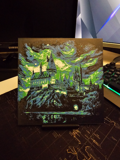 hogwarts kamyonet gogh şapka dövmesi by think3d üretken 3d model taş ocağı renk 2d sanat 2dart film tv dizi harrypotter harry çömlekçi 3d print model - Mito3D