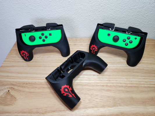 uau horda alegria controlador multicolorido remixado by yoshiminiyuki passatempo faça eletrônicos nintendo switch nintendo interruptor joycon joy con worldofwarcraft warcraft personalizadas 3d print model - Mito3D