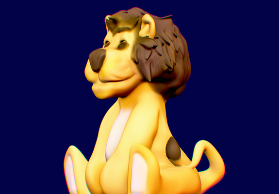 lindo león by printito juguetes juegos 3d print model - Mito3D