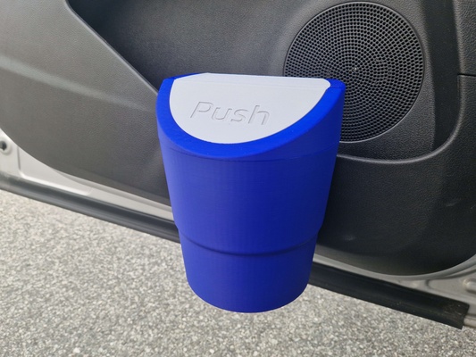 car trash can by tridense hobby & diy vehicles trashcan travel trip dustbin essential 3d print model - Mito3D