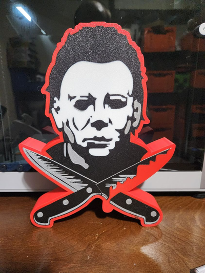 micheal myers light box by bromigo77 art signs & logos horror tv movie game led lightbox 3d print model - Mito3D