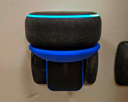 unterstützung alexa by straße werkzeuge veranstalter punkt echo mini stand kabel 3d print model - Mito3D