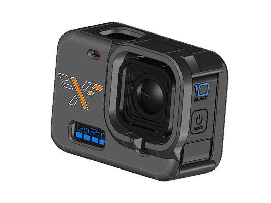 p x f suporte gopro filtro nd faça by ph3nwh1ck 3d impressora acessórios fpv go pró herói preto vídeo zangão caso bainha tpu inclinar 3d print model - Mito3D