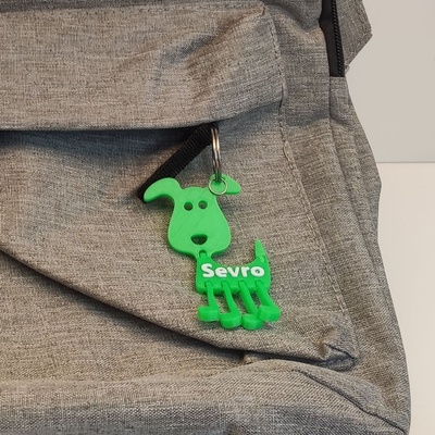 flexi buddy by sevro art signs & logos dog articulated flexible 3d print model - Mito3D