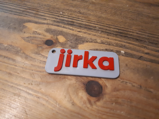 etiqueta jirka by m arte señales logos nombre 3d print model - Mito3D