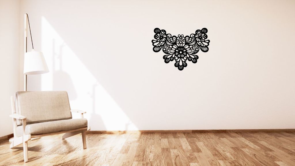 lace krajka wall decoration by kutnohormac art 2d 2dart 2dwallart 3dart 3dwallart bedroom decor home homedecor livingroom minimalist minimalistic ornament wallart wallmount 3D print model - Mito3D