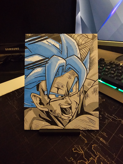 goku şapka dövmesi renk patlaması by think3d üretken 3d model taş ocağı anime ejder topu ejderha top songoku oğul 2d sanat 2dart tv film dizi pop 3d print model - Mito3D