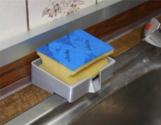 cocina esponja by techam casa modelos soporte lavabo ayudante 3d print model - Mito3D