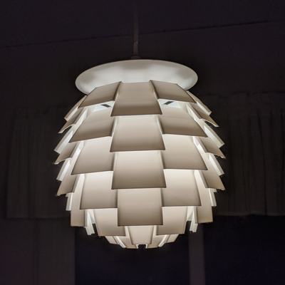 pigna lampada ombra ovvero carciofo by masso alto scuola domestico arredamento casa luce illuminazione ikea 3d print model - Mito3D