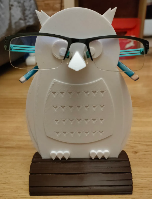 owl on branch-eyeglass stand by dga3dp household house models eyeglasses eye eyeglassstand 3D print model - Mito3D