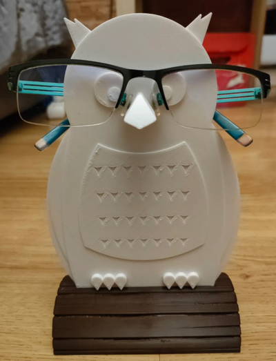 owl on branch-eyeglass stand by dga3dp household house models eyeglasses eye eyeglassstand 3d print model - Mito3D