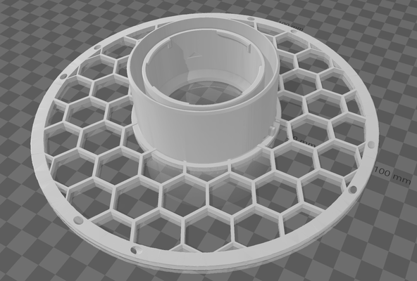 bambu reusable hex spool remixed by brandido02 3d printer accessories filament hexagon honeycomb reusablespool honey comb 3d print model - Mito3D