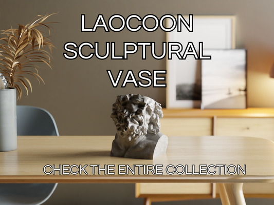 laocoon sculptural vase by collecticraft household decor house classic classical art sculpture design fashion holder pot plant male figure minimal concrete marble 3d print model - Mito3D