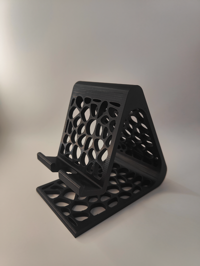 universal teléfono estante soporte voronoi estilo oficina by proyectofilamento casa accesorios cargando 3d print model - Mito3D