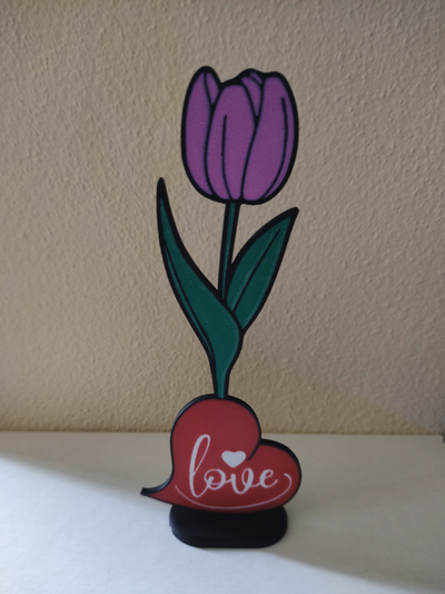 fleurs tulipe by michal0082 ménage décor saint valentin journée cadeau valentines 2024 journées valentinesday2023 valentinesday2024 saint valentin art fleur tulipes cadeaux 3d print model - Mito3D