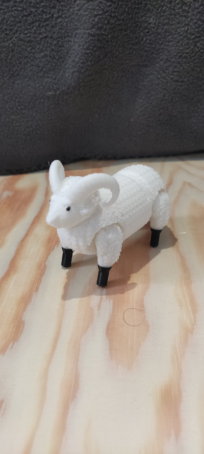 flexi ram 1 0 by rhizbar miniatures animaux agneau mouton pâques multicolore 3d print model - Mito3D