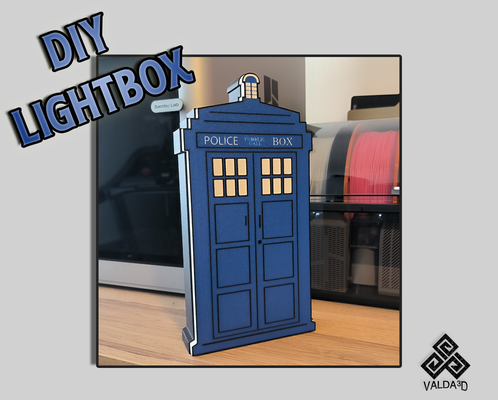 tardis hafif kutu led lamba by valda3d sanat modeller renkli doktor bambulab ams dalek 3d print model - Mito3D