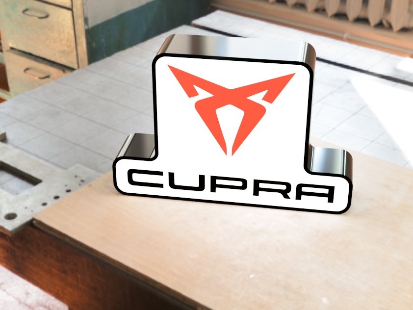 cupra logo led lightbox by klickshoppingstore art signs & logos 3D print model - Mito3D