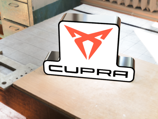 cupra logo led lightbox by klickshoppingstore art signs & logos 3d print model - Mito3D