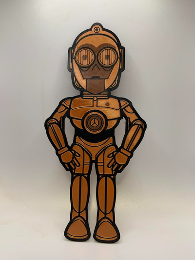 star savaşlar c3po duvar sanat by brentglover1970 2d 3d print model - Mito3D