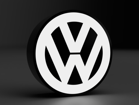 volkswagen logo led hafif kutu by tıklamashoppingstore sanat işaretler logolar 3d print model - Mito3D