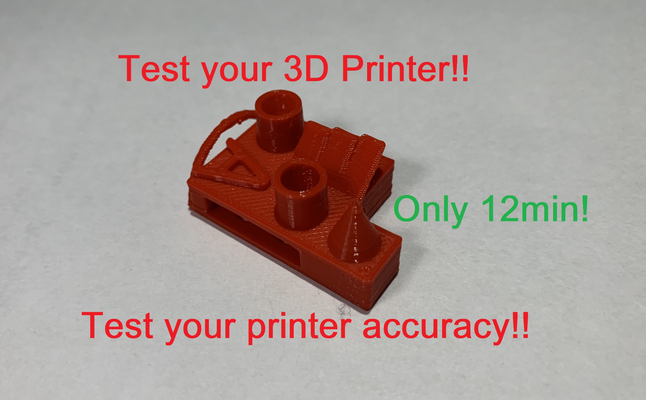 3d printer tester remixed by xeraj test models calibration calibrate easy model fast print 3d print model - Mito3D