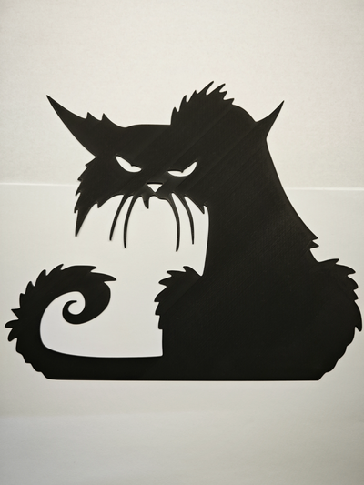 angry cat by icew33 art 2d wall decor animal 3d print model - Mito3D