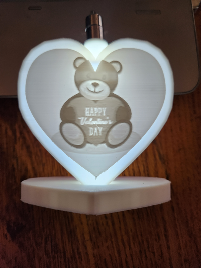 lighted heart litho by chow art models valentine lithophane 3d print model - Mito3D