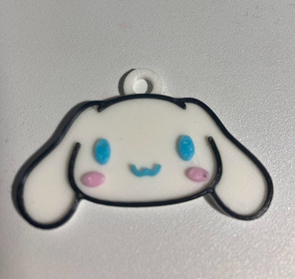 cinnamoroll by enova 3d art 2d kitty keychain 3d print model - Mito3D