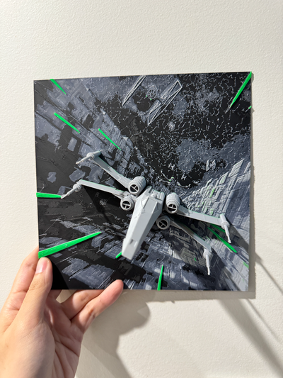 death star trench run - hueforge hybrid by cyanidesugar art models wars x wing pop culture print in place decor 3d print model - Mito3D