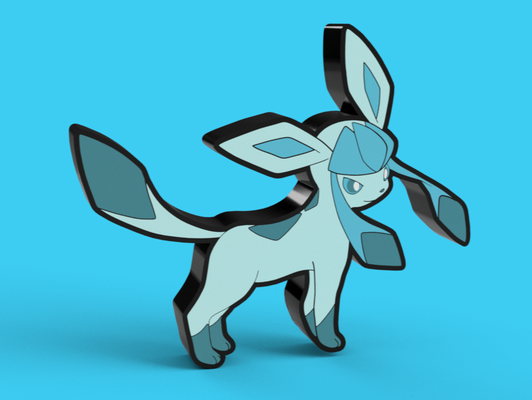 glaceon hafif kutu by sitero sanat işaretler logolar led lamba pokemon ışık anime karikatür dizi film çocuk oda başucu eevee flareon umbreon vaporeon jolteon itiraz leafeon eeveelution hediye dürtmek animasyon tv oyun video oyunu nintendo hayran duvar sıra masaüstü buz tip jp japonya oğlan kız şerit 3d print model - Mito3D