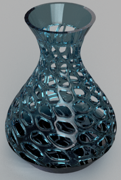 voronoi freeshape generated vase by akhto designs art models makerworld 3d print model - Mito3D