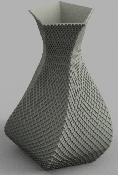 verdrehte texturiert generiert vase by akhto designs kunst modelle twist bastian maria 3d print model - Mito3D