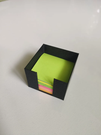 caixa pegajoso notas 50mm by mulher casa escritório lembretes 3d print model - Mito3D