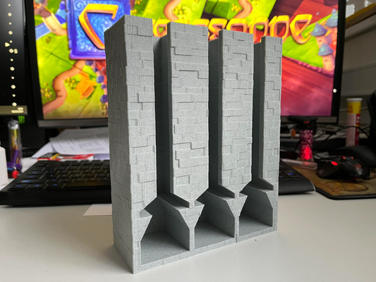 carcassonne tile tower by lamero toys & games board tileholder game borad 3d print model - Mito3D