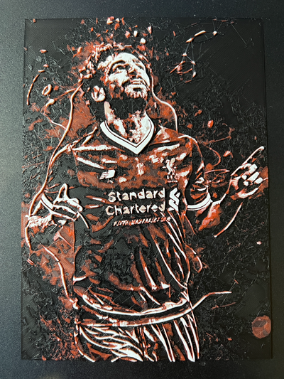 mohamed salah forge chapeaux 4 couleurs by amer génératif 3d modèle lithophane liverpool fc football football 3d print model - Mito3D